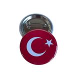 maycollection Türk Bayrağı Rozeti Çanta Rozeti-Yaka İğnesi-Şapka Aksesuarı (44mm) 1 Adet
