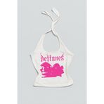 MAYDAY CULTURE Kadın Boyundan Bağlamalı Üst Bluz Crop Top Likralı