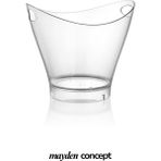 Mayden Concept 6 Litre Kırılmaz Siyah Polikarbon Buz Kovası – Profesyonel Şampanya ve Içecek Kovası - Darbeye Dayanıklı - Şeffaf