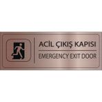 Mayeka Acil Çıkış Kapısı Isimlik Bronz Metal Kapı Isimliği Levhası Yönlendirme Tabelası Kişiye Özel