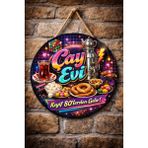 Mayeka Cafe Restoran Için Çay Ocağı Duvar Kapı Tablo Süsü Ahşap Askılı Pano Tabela No 62 - 30 cm