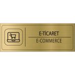 Mayeka E Ticaret Isimlik Altın Metal Kapı Isimliği Levhası Yönlendirme Tabelası