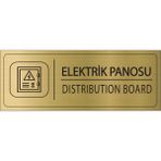 Mayeka Elektrik Panosu Isimlik Altın Metal Kapı Isimliği Levhası Yönlendirme Tabelası