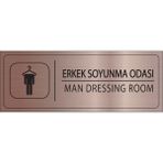 Mayeka Erkek Soyunma Odası Isimlik Bronz Metal Kapı Isimliği Levhası Yönlendirme Tabelası