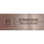 Mayeka Giyinme Odası Isimlik Bronz Metal Kapı Isimliği Levhası Yönlendirme Tabelası