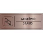 Mayeka Merdiven Isimlik Bronz Metal Kapı Isimliği Levhası Yönlendirme Tabelası