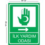 Mayeka Metal Ilk Yardım Noktası Sağ 30X40 cm A3 Uyarı Iş Güvenliği Levhası - 30 x 40 cm