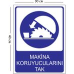 Mayeka Metal Makina Koruyucularını Tak 30X40 cm A3 Uyarı Iş Güvenliği Levhası - 30 x 40 cm