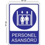 Mayeka Metal Personel Asansörü 30X40 cm A3 Uyarı Iş Güvenliği Levhası - 30 x 40 cm