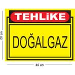 Mayeka Metal Tehlike Doğalgaz 20X30 cm A4 Uyarı Iş Güvenliği Levhası - 20 x 30 cm