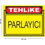 Mayeka Metal Tehlike Parlayıcı 20X30 cm A4 Uyarı Iş Güvenliği Levhası - 20 x 30 cm