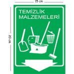 Mayeka Metal Temizlik Malzemeleri 15X20 cm Uyarı Iş Güvenliği Levhası - 15 x 20 cm