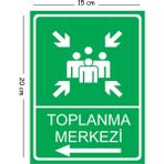 Mayeka Metal Toplanma Merkezi Sol 15X20 cm Uyarı Iş Güvenliği Levhası - 15 x 20 cm