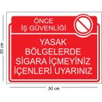 Mayeka Metal Yasak Bölgelerde Sigara Içmeyiniz Içenleri Uyarınız 20X30 cm A4 Uyarı Iş Güvenliği Levhası - 20 x 30 cm