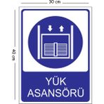 Mayeka Metal Yük Asansörü 30X40 cm A3 Uyarı Iş Güvenliği Levhası - 30 x 40 cm