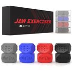 Mayena Sports Erkekler ve Kadınlar için Çene Egzersizi | 4 Direnç Seviyesi (8 adet) Silikon Jawline Egzersiz Tabletleri | Tüm Seviye Kullanıcılar için Güçlü Çene Eğiticisi ve Jawline Şekillendirici |