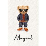 Mayeul: Cahier personnalisé avec prénom Mayeul | Cadeau d'anniversaire pour enfant, garçon, homme, copain ... | Nounours | 110 pages lignée, Petit Format 6x9 pouces (15,24 x 22,86 cm)