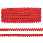MAYJOYDIY 20 m Kırmızı Örgülü Polyester Bant 11 mm Genişlik S Dokuma Örgü Süsleme Dikiş Kırkayak Dantel Bandı Temel Dekoratif Süsleme El İşi Perdeler (Toplam 2 Set)