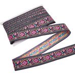 MAYJOYDIY 9,1 m bant süsleme, etnik tarzda, 4 cm genişliğinde, vintage, jakar bandı, işlemeli bant, Bohem, İran süslemesi, kıyafet, çanta, dekorasyon, el işi, ev dekorasyonu, kendin yap dikiş için