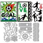 MAYJOYDIY Futbolcu Metal Kesme Kalıpları Love Goal Madalya Kesme Şablonu, Spor Spor Ayakkabısı, Kabartma, Koleksiyon Defteri Kesme Şablonu, Kendin Yap Koleksiyon Defteri, El İşi, Kart Yapımı, Hediye