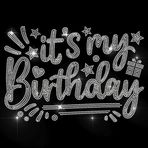 MAYJOYDIY "It'S My Birthday" Doğum Günü Motifi Yapay Elmas Ütüyle Yapıştırıcı Hotfix Aplikasyon Yıldız Aşk Hediye Kutusu Bling Yama Kendin Yap Kıyafet Onarımı Tişört Ceket Çanta Kot El İşi için