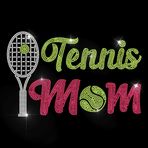 MAYJOYDIY Tenis anne stras çıkartma, ütüyle yapıştırmak için, raket topları, Hotfix transfer çıkartması, kristal, spor, ısı transferi yaması, tişört, şapka, ceket, kıyafet çantası, anneler günü için