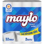Maylo 2 Katlı Bütçem Tuvalet Kağıdı 32 Rulo - Beyaz