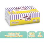 Maylo Puf 150 Yapraklı 3 Katlı Mendil Tek Paket Parfümsüz ve Düz Yapıda