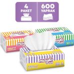 Maylo Puf Mendil 150'li 4 Paket - Beyaz