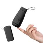 Mayoii UPF50+ korumalı mini şemsiye, kadınlar ve çocuklar için hafif, kompakt şemsiye, taşınabilir UV şemsiye, saklama kutulu, el çantası boyutu için cep şemsiyesi, Siyah, küçük