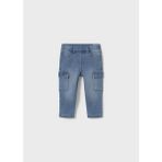 Mayoral 01-04 Yaş Erkek Bebek Kargo Cep Likralı Kot Pantolon - Kot Mavisi - Regular Fit - 3 Yaş
