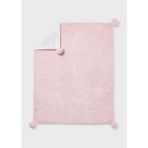 Mayoral 100X80 cm Pembe Renk Battaniye – Yumuşak, Ponponlu ve Şık Bebek Battaniyesi - Std - Azz