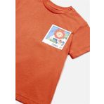 Mayoral 1019 Turuncu Baskılı Erkek Bebek T-shirt