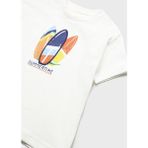 Mayoral 1020 Krem Baskılı Erkek Bebek T-shirt