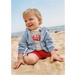 Mayoral 1422 Mavi Kapüşonlu Erkek Bebek Sweat