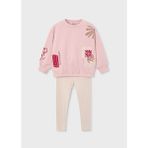 Mayoral 4726-53 Kız Çocuk Ekru-Pembe Taytlı Takım - Ekru - Pembe - 10 Yaş