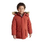 Mayoral Baby Erkek Çocuk Kürk Kapüşonlu Uzun Boy Parka Mont, 3 Yaş, 8445445411561