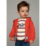 Mayoral Erkek Bebek Çizgili Sweatshirt - Turuncu - 6 Ay