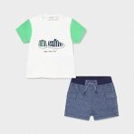 Mayoral Erkek Bebek ŞortT - Shirt2 Li Set - 1 - Yeşil