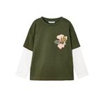 Mayoral Erkek Çocuk Eklem Kollu Sırt Baskılı Sweatshirt 4022 YEŞİL