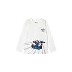 Mayoral Erkek Çocuk Neon Baskılı Sweatshirt 4017 EKRU