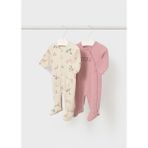 Mayoral Kışlık Kız Bebek 2'li Tulum Set - Pembe - Ekru - 1 Yaş
