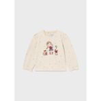 Mayoral Kız Bebek Baskılı Sweatshirt - Ekru - 3 Yaş