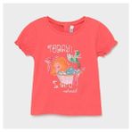Mayoral Kız Bebek Baskılı Tişört - 6 Ay - Coral