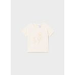 Mayoral Kız Bebek Çiçekli Tshirt - 1 Yaş - Krem