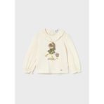 Mayoral Kız Bebek Manşet Kollu Sweatshirt - 1 Yaş - Bej