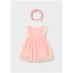 Mayoral Kız Bebek Saç Bandı ve Tül Elbise Set Pembe - 01905 - 12 Ay