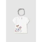 Mayoral Kız Bebek Saç Bantlı Tshirt - Beyaz - 18 Ay