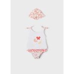 Mayoral Kız Bebek Şapka Tişört Bikini Altı 3 Lü Plaj Set 1620 - 0 - 1 Ay - Pembe