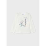 Mayoral Kız Çocuk Baskılı Sweatshirt - Ekru - 3 Yaş